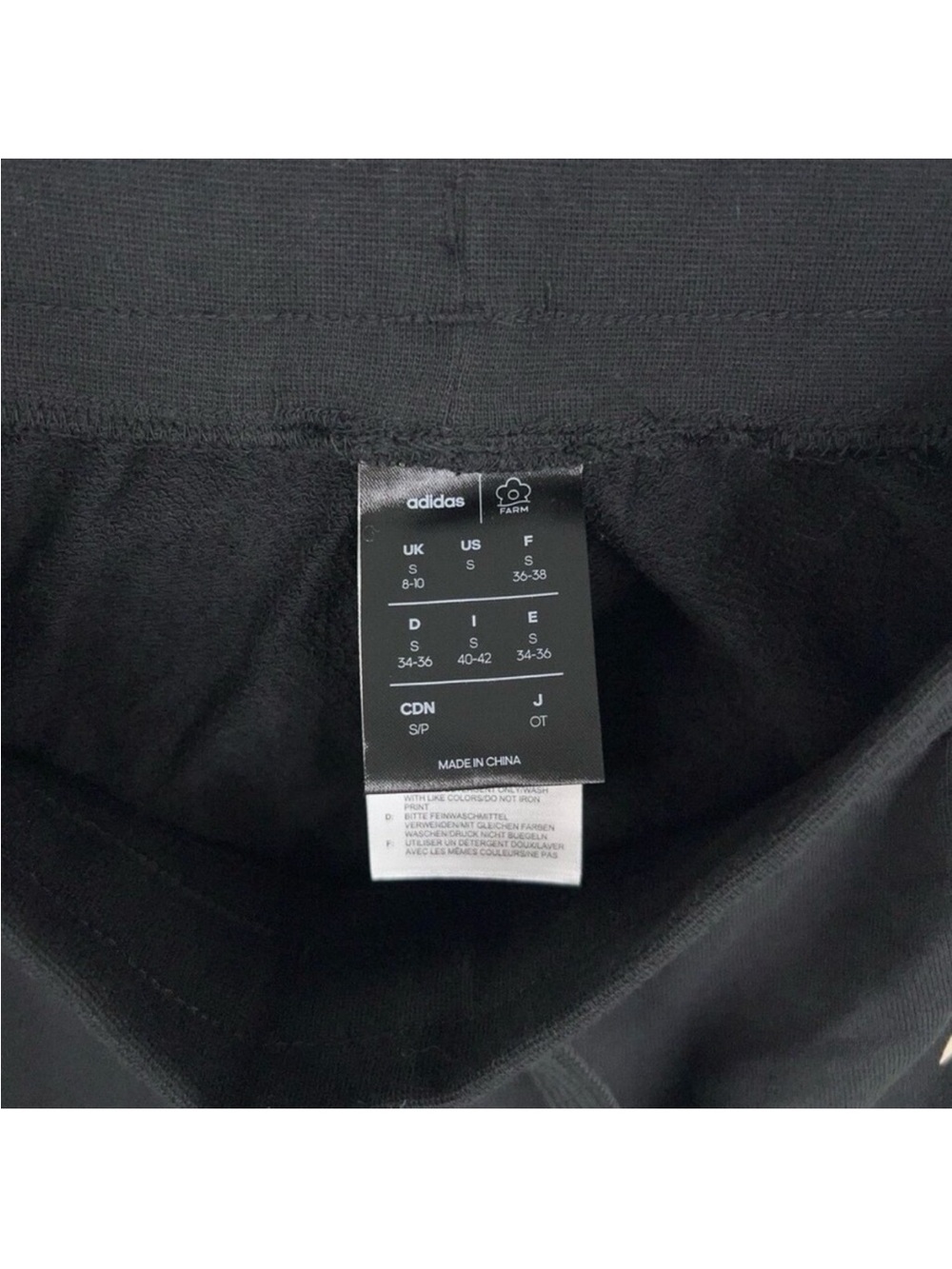 Adidas x FARM RIO Black Butterfly Graphic Side Spellout Shorts Size Small S - Picture 5 of 10